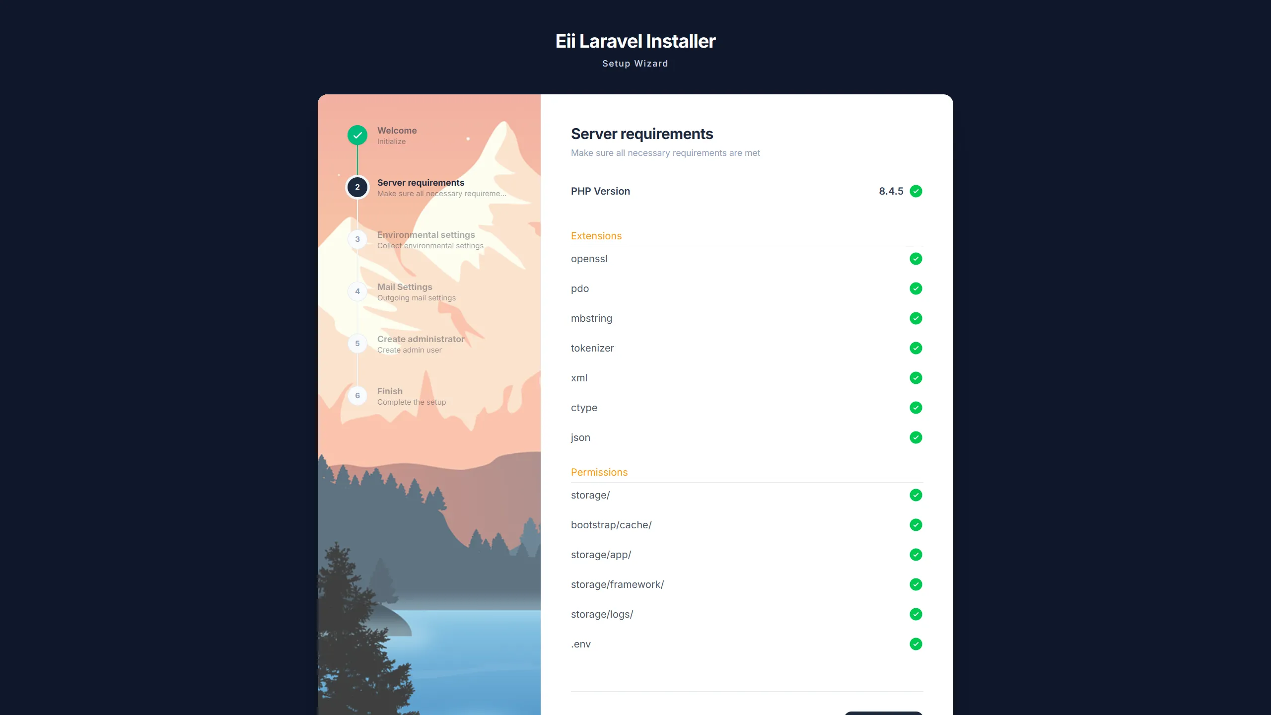 laravel-installer step-2