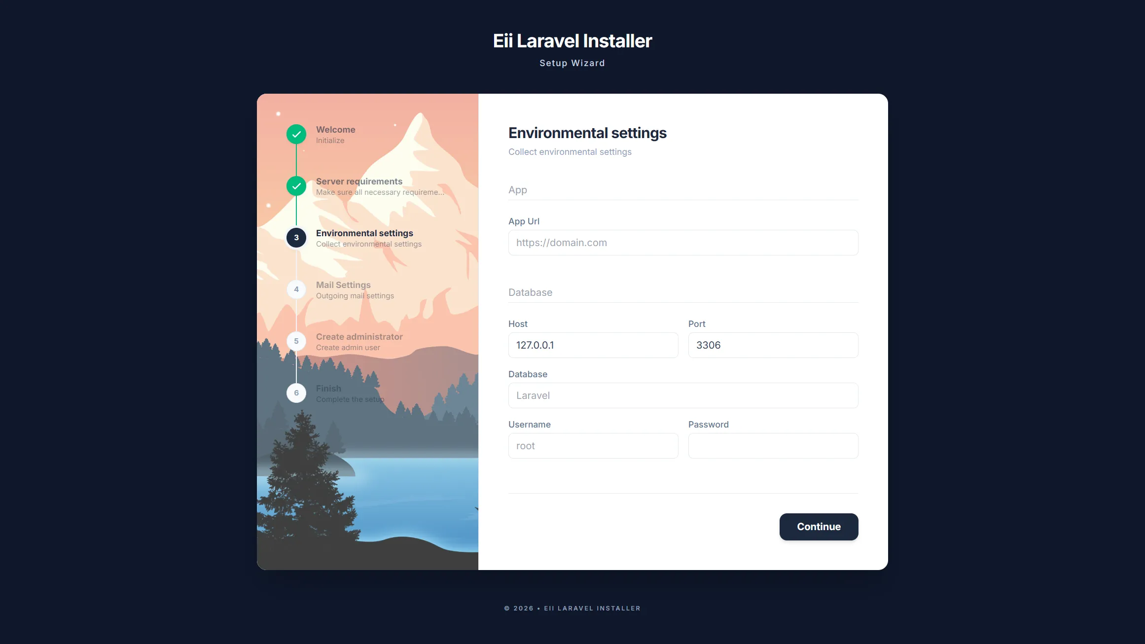 laravel-installer step-3